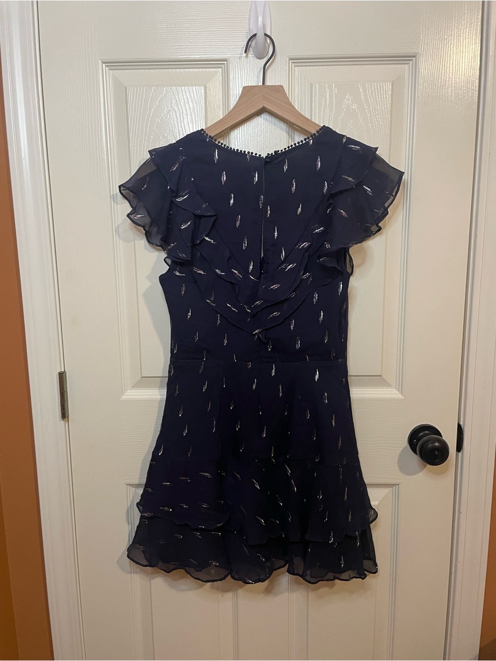 La Maison Talulah Midnight Silk Blend Dance Mini Dress Size Small - Picture 8 of 10
